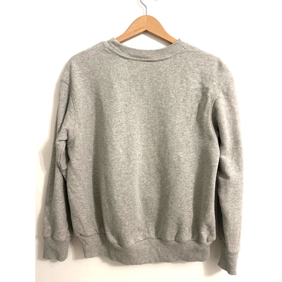 Zella Pullover Center Hem Short Front Sweatshirt Gray Sz Small - Picture 2 of 3